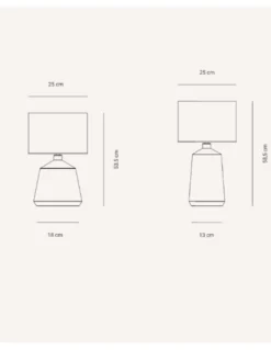 Lámpara de mesa Ibiza – Fokobu – Lámpara de cerámica con pantalla blanca