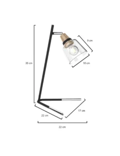 Lámpara de mesa Indigo – AJP – Lámpara moderna con pantalla de cristal