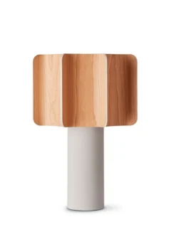 Lámpara de mesa Kactos - LZF - Lámpara artesanal de madera, altura: 52 cm