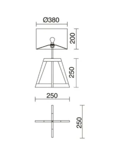 Lámpara de mesa Kara – Novolux – Exo – Lámpara de mesa nórdica de madera