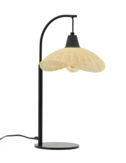 Lámpara de mesa Kasteli - IDP Lampshades - Lámpara boho chic natural de mimbre