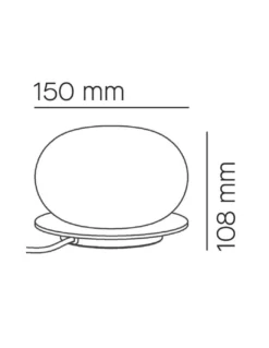 Lámpara de mesa Knock - Milán - Lámpara decorativa ovalada en vidrio soplado