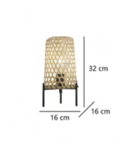 Lámpara de mesa Lagoa - AJP - Lámpara de bambú con trípode