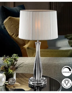 Lámpara de mesa Lin – Schuller – Pantalla de hilo tensado