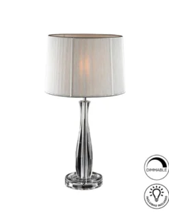 Lámpara de mesa Lin – Schuller – Pantalla de hilo tensado