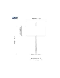 Lámpara de mesa Lola - B.lux - Diseño elegante en blanco o negro