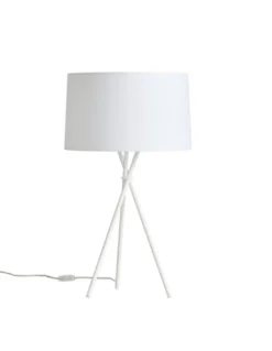 Lámpara de mesa Loulu – Massmi – Lámpara trípode, Pantalla de algodón, Altura: 64 cm