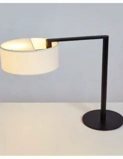 Lámpara de mesa Matrix – Luxcambra – Pantalla de cotonet blanco con giro horizontal