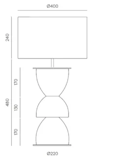 Lámpara de mesa Metric - Aromas del Campo - Lámpara de diseño de cerámica