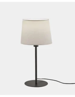 Lámpara de mesa Metrica Round – LedsC4 – Lámpara en 2 colores con pantalla blanca