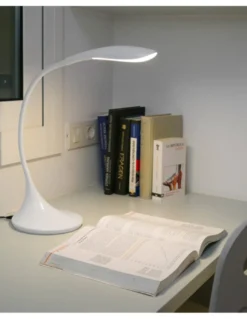 Lámpara de mesa minimalista de metal LED regulable en intensidad en 2 acabados 4000K – Otto – Faro