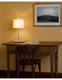 Lámpara de mesa Montreal - Faro - Estructura blanca + pantalla blanca o beige