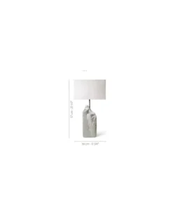 Lámpara de mesa Mujer contemplativa II - Lladró - Diseño artesanal de porcelana blanca