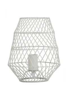 Lámpara de mesa Mursi - AJP - Diseño blanco vintage, lámpara jaula