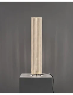 Lámpara de mesa Núa Large - a-emotional light - Diseño cilíndrico de malla metálica con presencia escultórica