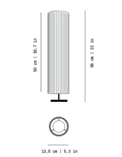 Lámpara de mesa Núa Medium - a-emotional light - Diseño cilíndrico de malla metálica con luz decorativa tamizada