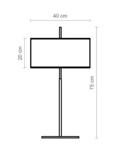 Lámpara de mesa Nautic – Luxcambra – Diseño elegante, pantalla de loneta blanca