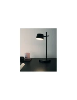 Lámpara de Mesa Nera - Aromas - Lámpara de lectura LED regulable 3000K, estilo moderno y minimalista, color negro acero