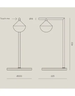 Lámpara de mesa Nino – Aromas – Lámpara de mármol, LED 3000K, Regulable