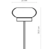 Lámpara de mesa Niuet – Luxcambra – Pantalla de mimbre natural, altura: 36,5 cm