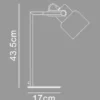 Lámpara de mesa Nordica - IDP Lampshades - Pantalla orientable, estilo industrial con calidez nórdica