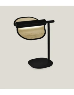 Lámpara de mesa Omma – LZF – Pantalla de madera 1 hoja/2 hojas, LED 3000K regulable, Altura: 37 cm