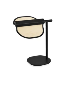 Lámpara de mesa Omma – LZF – Pantalla de madera 1 hoja/2 hojas, LED 3000K regulable, Altura: 37 cm