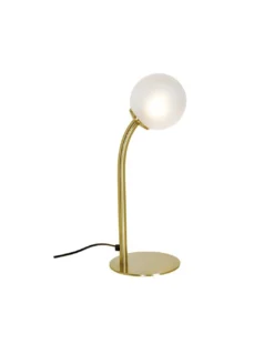 Lámpara de mesa Patty - Pedret Lighting - Diseño minimalista con pantalla esférica de vidrio matizado