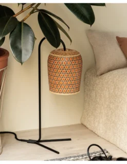 Lámpara de mesa Pikul - PET Lamp - Pantalla colgante de fibra natural de bambú