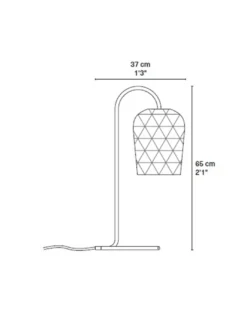 Lámpara de mesa Pikul - PET Lamp - Pantalla colgante de fibra natural de bambú