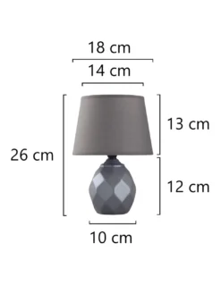 Lámpara de mesa Platon – AJP – Lámpara de cerámica marrón