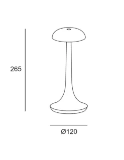 Lámpara de mesa Portobello – LedsC4 – Disponible en 2 colores, Botón touch dimmer, Carga mediante USB