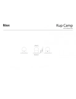 Lámpara de mesa portátil Kup - B.lux - Lámpara LED regulable en 3 colores
