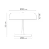 Lámpara de mesa Rea – Robin – Base de mármol, Pantalla negra mate, 3xE27