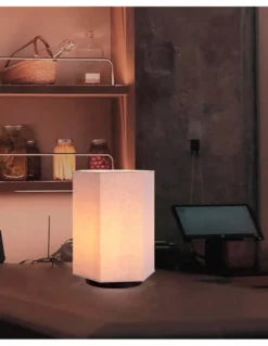Lámpara de mesa Roxi – Robin – Pantalla de tela crema, 1xE27
