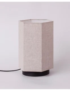Lámpara de mesa Roxi – Robin – Pantalla de tela crema, 1xE27