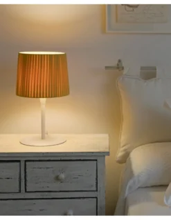 Lámpara de mesa Samba - Faro - Lámpara decorativa con pantalla encintada