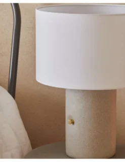 Lámpara de mesa Sand - Aromas - Lámpara de terrazo gris, Regulable, LED 2700K