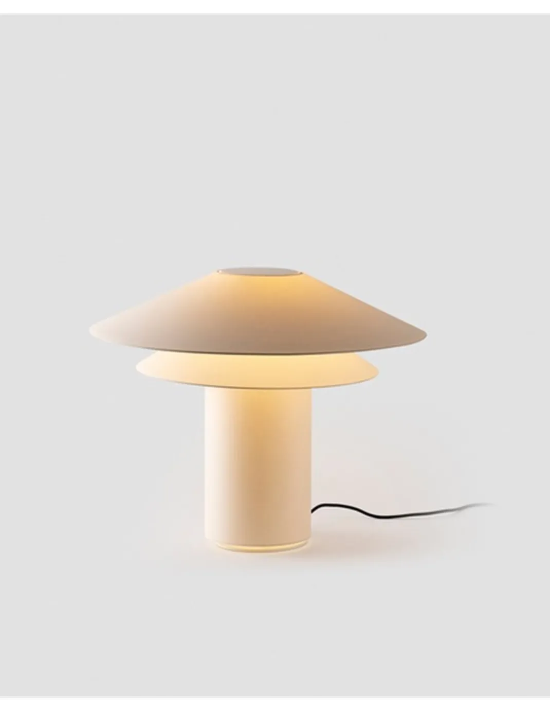Lámpara de mesa Shan – Faro – Pantalla de pergamino, diseño decorativo