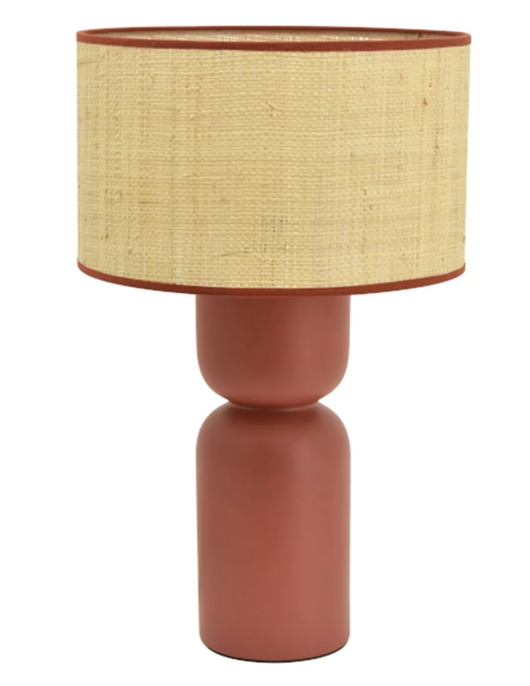 Lámpara de mesa Tamatao - IDP Lampshades - Lámpara de cerámica y pantalla de rafia