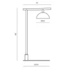 Lámpara de mesa Tana – Aromas – Lámpara de metal negro mate, LED 2700K, 40 cm