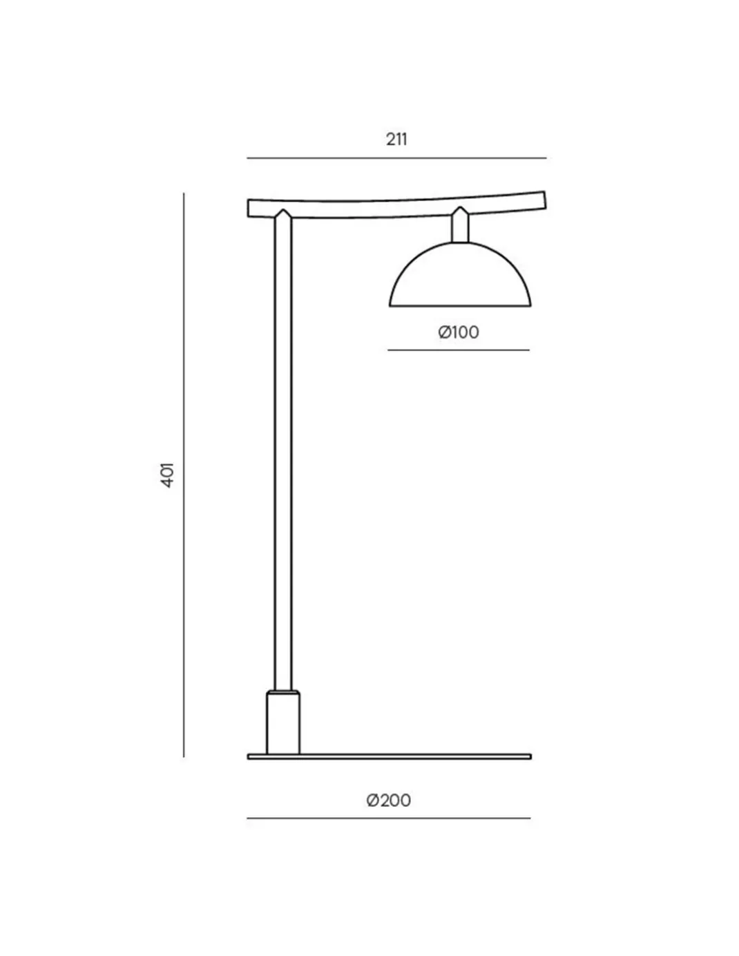 Lámpara de mesa Tana – Aromas – Lámpara de metal negro mate, LED 2700K, 40 cm