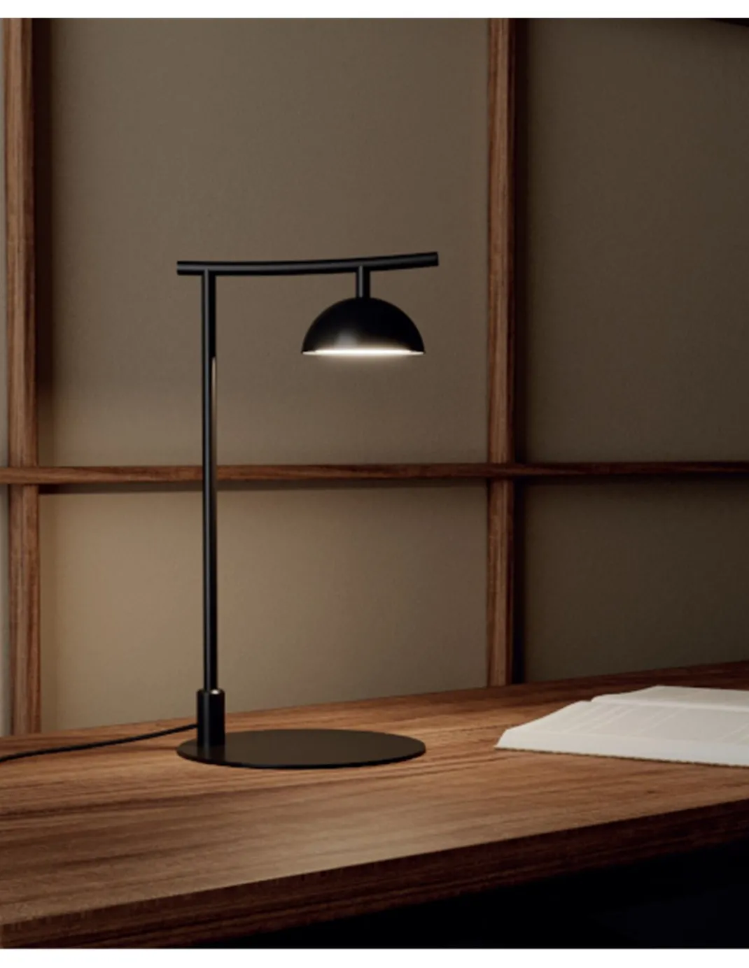 Lámpara de mesa Tana – Aromas – Lámpara de metal negro mate, LED 2700K, 40 cm