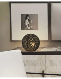 Lámpara de mesa Ticam – AJP – Diseño oriental negro