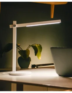 Lámpara de mesa Touch - FORLIGHT - Lámpara de escritorio blanca, luz orientable LED regulable