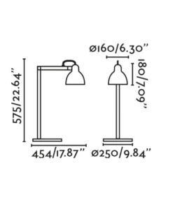 Lámpara de mesa Venice - Faro – Lámpara de escritorio con pantalla orientable