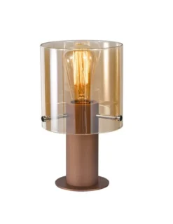 Lámpara de mesa Venize - Schuller - Lámpara decorativa con pantalla de cristal ámbar