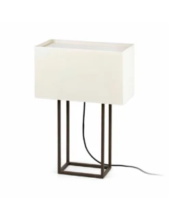 Lámpara de mesa Vesper - Faro - Pantalla de tela rectangular