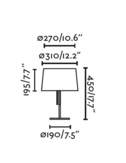 Lámpara de mesa Volta - Faro - Lámpara elegante en negro