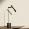 Lámpara de mesa Ycro - Aromas - Lámpara de lectura de diseño moderno con base de mármol negro